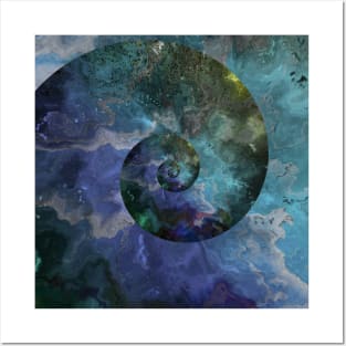 Galaxy Space Ocean Shell Posters and Art